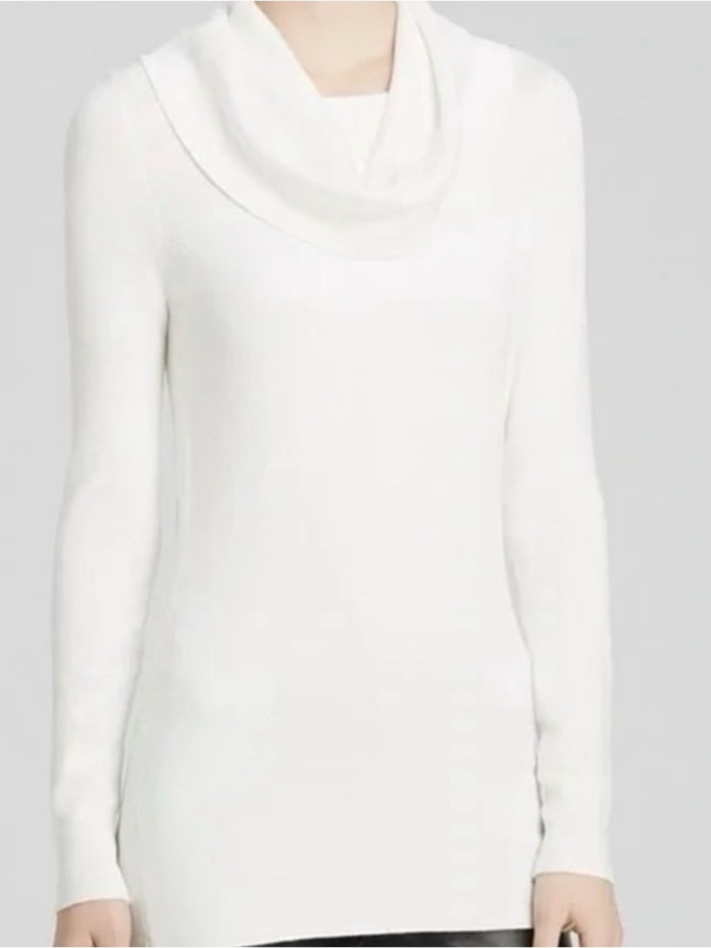French Connection Cowl Neck Tunic Sweater, in cream/white, size L